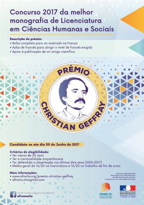 Segunda edição do concurso “Prémio Christian Geffray”